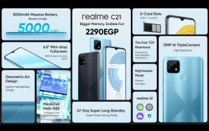 بالأسعار.. realme تطلق هاتفها الجديد ريلمي C21 بقدرات منع الضوضاء