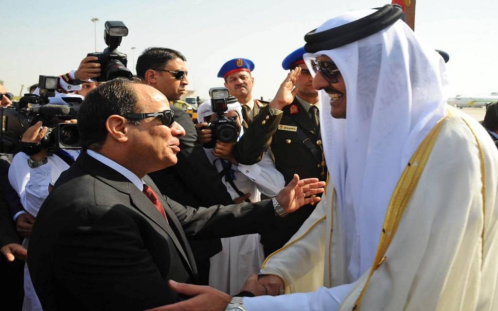 السيسي يلتقي أمير قطر - صورة أرشيفية