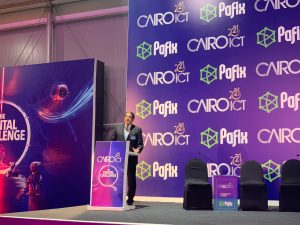 جانب من الجلسة الافتتاحية للدورة الخامسة والعشرين لمعرض ومؤتمر القاهرة الدولي للتكنولوجيا Cairo ICT