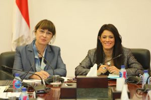 الدكتورة رانيا المشاط، وزيرة التعاون الدولى، وإيلينا بانوفا، المنسق المقيم للأمم المتحدة
