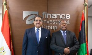 ابراهيم سرحان و خالد المبروك وزير المالية الليبي