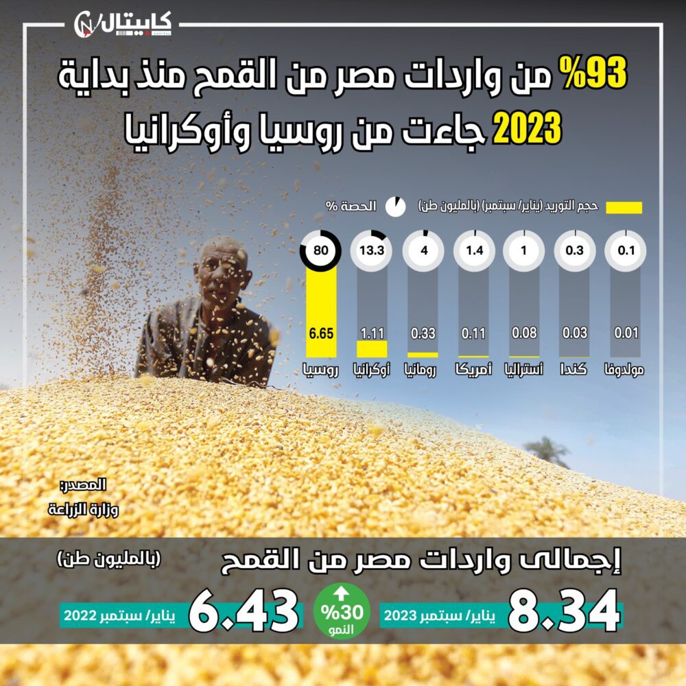 واردات مصر من القمح 2023